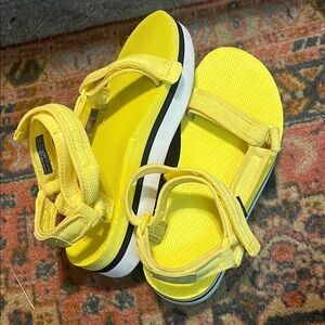 Teva Yellow Adjustable Strap Sandals